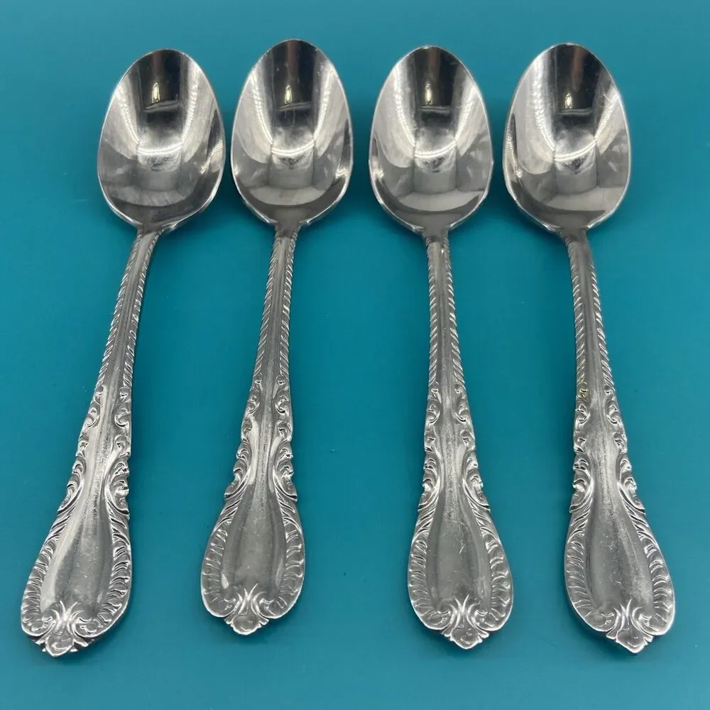 4 Reed & Barton Select LOUIS PHILLIPE Stainless Tea Spoons 6 3/8